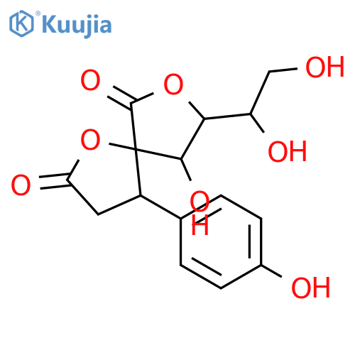 1,7-Dioxaspiro[4.4]nonane-2,6-dione,8-[(1S)-1,2-dihydroxyethyl]-9-hydroxy-4-(4-hydroxyphenyl)-, (4R,5S,8R,9R)-(9CI) structure