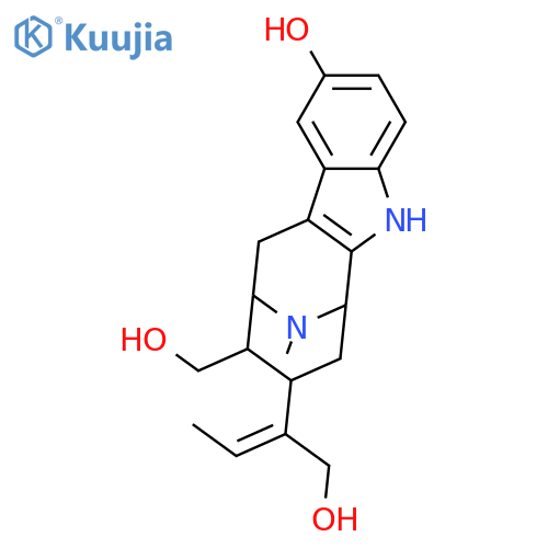 (6S,8S,10S)-8-((E)-1-hydroxybut-2-en-2-yl)-9-(hydroxymethyl)-12-methyl-6,7,8,9,10,11-hexahydro-5H-6,10-epiminocycloocta[b]indol-2-ol structure