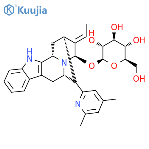 (2S,3R,4S,5S,6R)-2-(((6S,8R,10S,11aS,E)-11-(4,6-dimethylpyridin-2-yl)-9-ethylidene-5,6,8,9,10,11,11a,12-octahydro-6,10-methanoindolo[3,2-b]quinolizin-8-yl)oxy)-6-(hydroxymethyl)tetrahydro-2H-pyran-3,4,5-triol structure