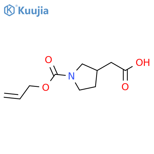 2-{1-(prop-2-en-1-yloxy)carbonylpyrrolidin-3-yl}acetic acid structure