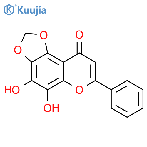 7,8-dihydroxy-5,6-methylenedioxyflavone structure