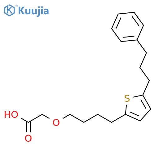 Acetic acid,2-[4-[5-(3-phenylpropyl)-2-thienyl]butoxy]- structure
