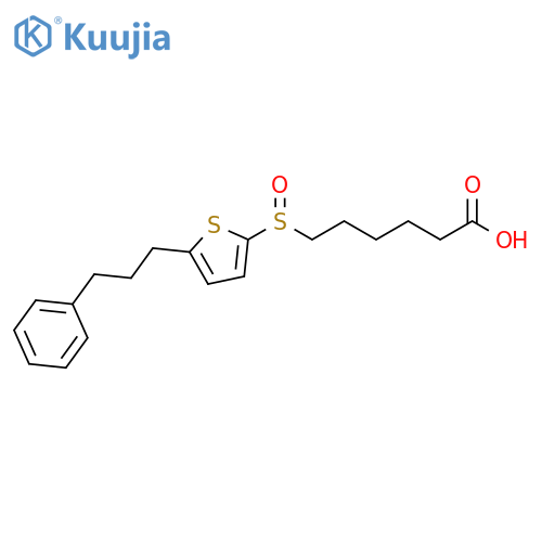 Hexanoic acid, 6-[[5-(3-phenylpropyl)-2-thienyl]sulfinyl]- structure