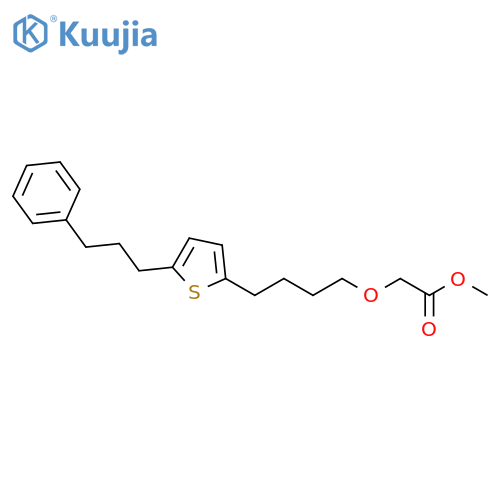 Acetic acid, [4-[5-(3-phenylpropyl)-2-thienyl]butoxy]-, methyl ester structure