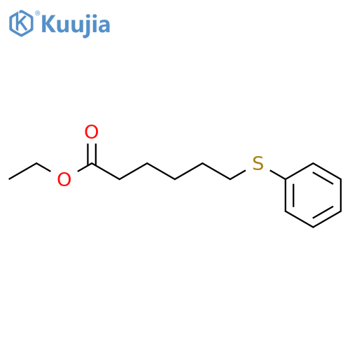 Hexanoic acid, 6-(phenylthio)-, ethyl ester structure