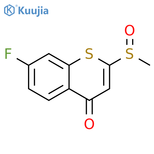 4H-1-Benzothiopyran-4-one, 7-fluoro-2-(methylsulfinyl)- structure