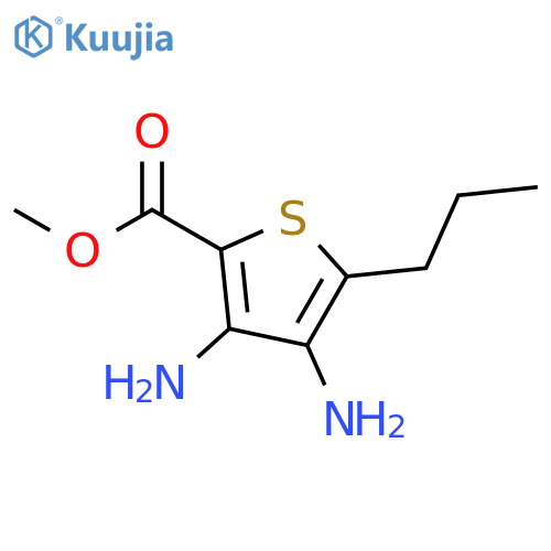 2-Thiophenecarboxylic acid, 3,4-diamino-5-propyl-, methyl ester structure