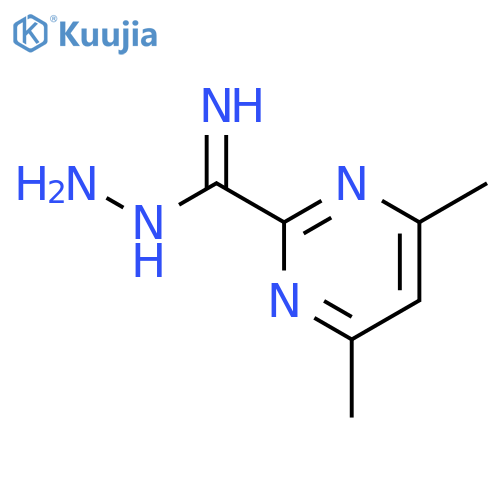2-Pyrimidinecarboximidic acid, 4,6-dimethyl-, hydrazide structure
