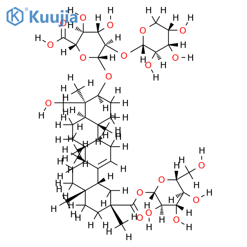 3-O-[alpha-L-arabinopyranosyl(1?2)-beta-D-glucuronopyranosyl]-29-O-beta-D-glucopyranosyl azukisapogenol structure