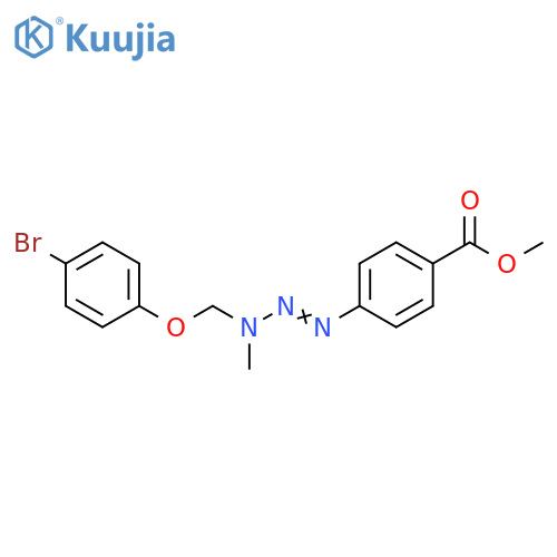Benzoic acid, 4-[3-[(4-bromophenoxy)methyl]-3-methyl-1-triazen-1-yl]-, methyl ester structure