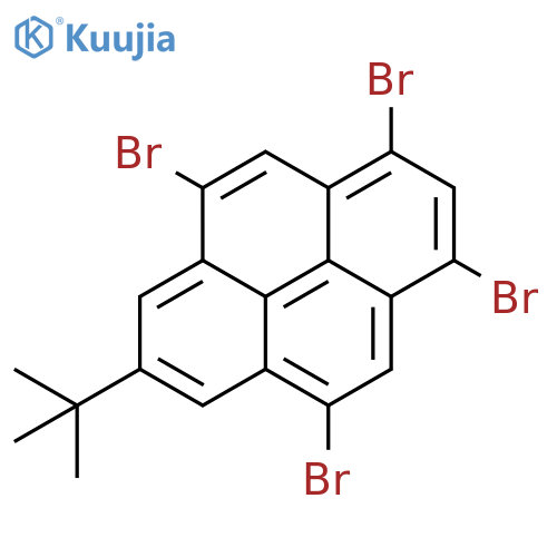 Pyrene, 1,3,5,9-tetrabromo-7-(1,1-dimethylethyl)- structure