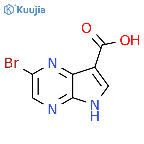 2-Bromo-5H-pyrrolo[2,3-b]pyrazine-7-carboxylic acid structure