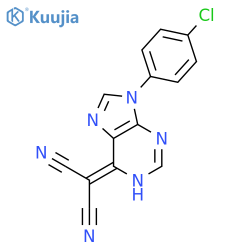 Propanedinitrile, [9-(4-chlorophenyl)-1,9-dihydro-6H-purin-6-ylidene]- structure