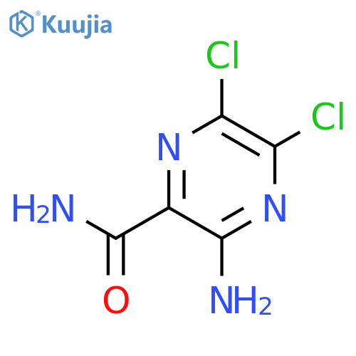 3-Amino-5,6-dichloropyrazine-2-carboxamide structure