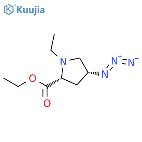 D-Proline, 4-azido-1-ethyl-, ethyl ester, cis- structure