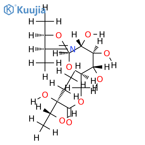 (2R,3R)-3-hydroxy-2-methylbutanenitrile beta-D-glucopyranoside 6?-O-(2?S,3?R)-2?-ethyl-2?,3?-dihydroxybutyrate structure