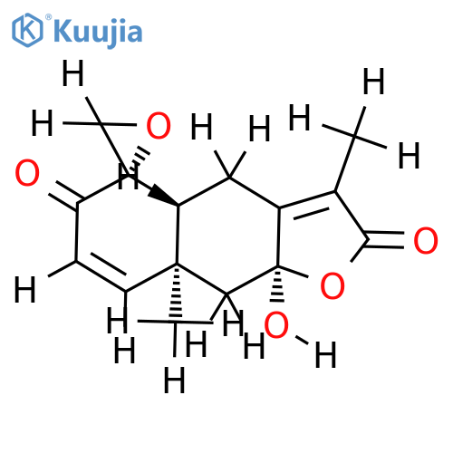 (2?R,4aR,8aS,9aS)-9a-hydroxy-3,8a-dimethyl-4,4a,9,9a-tetrahydro-2H-spiro[naphtho[2,3-b]furan-5,2?-oxirane]-2,6(8aH)-dione structure