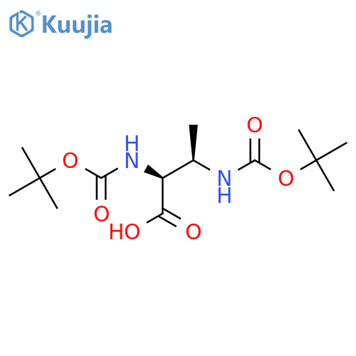 (2S,3R)-2,3-bis({[(tert-butoxy)carbonyl]amino})butanoic acid structure
