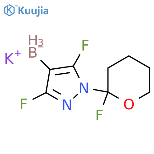 Trifluoro(1-(tetrahydro-2H-pyran-2-yl)-1H-pyrazol-4-yl)borate Potassium structure