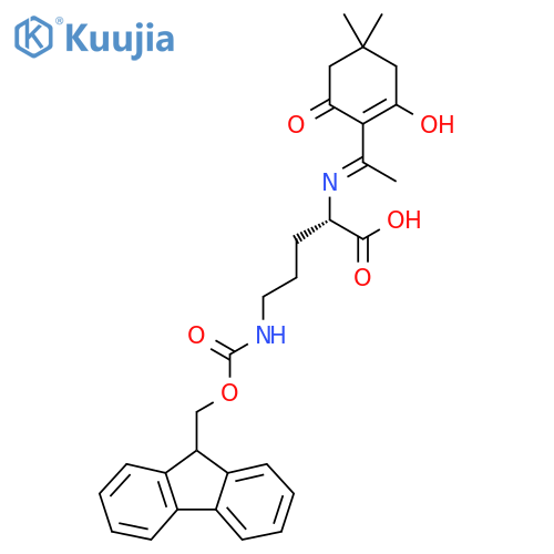 N-alpha-1-(4,4-Dimethyl-2,6-dioxocyclohex-1-ylidene)ethyl-Ndelta-Fmoc-L-ornitine structure