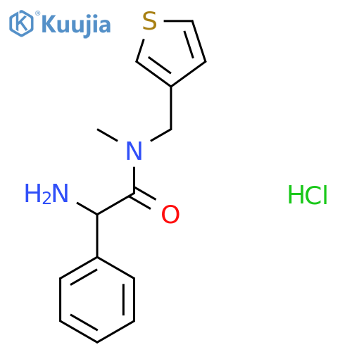 2-Amino-N-methyl-2-phenyl-N-(thiophen-3-ylmethyl)acetamide hydrochloride structure