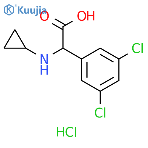2-(cyclopropylamino)-2-(3,5-dichlorophenyl)acetic acid hydrochloride structure