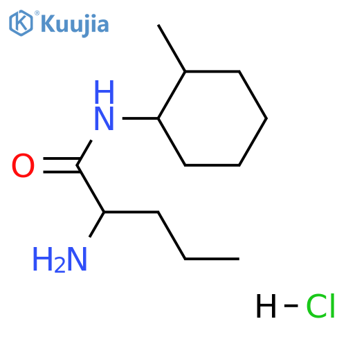 2-amino-N-(2-methylcyclohexyl)pentanamide hydrochloride structure