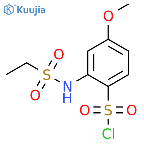2-ethanesulfonamido-4-methoxybenzene-1-sulfonyl chloride structure