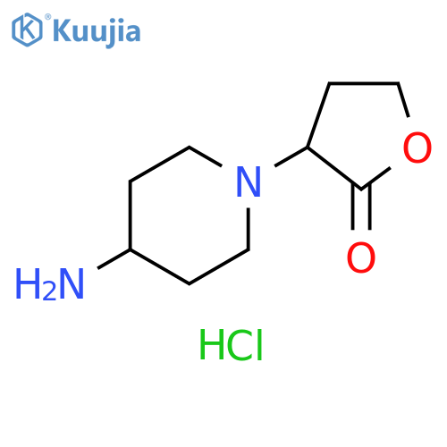 3-(4-aminopiperidin-1-yl)oxolan-2-one dihydrochloride structure