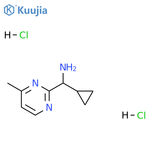 1-cyclopropyl-1-(4-methylpyrimidin-2-yl)methanamine dihydrochloride structure