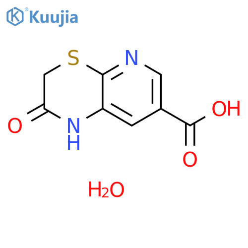 2-oxo-1H,2H,3H-pyrido2,3-b1,4thiazine-7-carboxylic acid hydrate structure