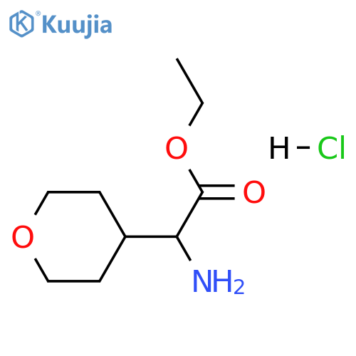 ethyl 2-amino-2-(oxan-4-yl)acetate hydrochloride structure