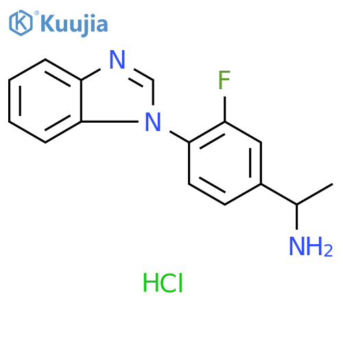 1-4-(1H-1,3-benzodiazol-1-yl)-3-fluorophenylethan-1-amine dihydrochloride structure