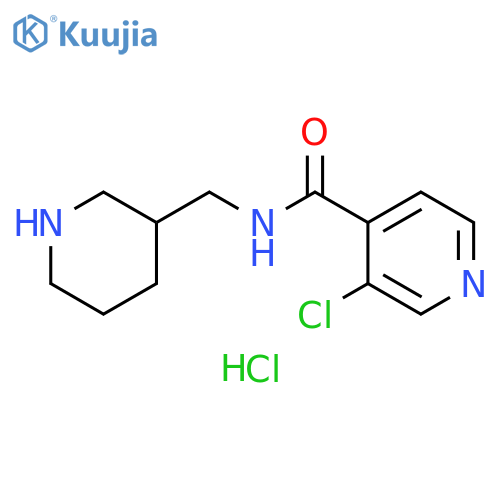 3-chloro-N-(piperidin-3-ylmethyl)pyridine-4-carboxamide dihydrochloride structure