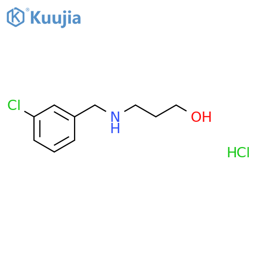 3-{(3-chlorophenyl)methylamino}propan-1-ol hydrochloride structure