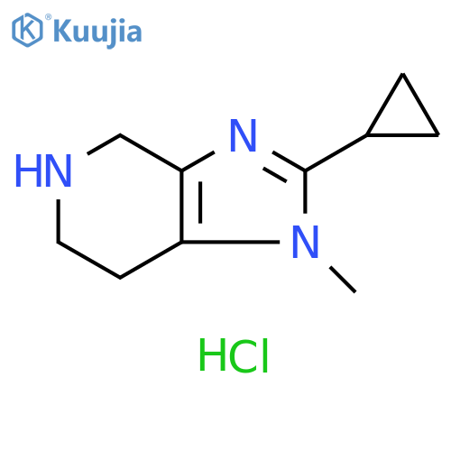 2-cyclopropyl-1-methyl-1H,4H,5H,6H,7H-imidazo4,5-cpyridine hydrochloride structure