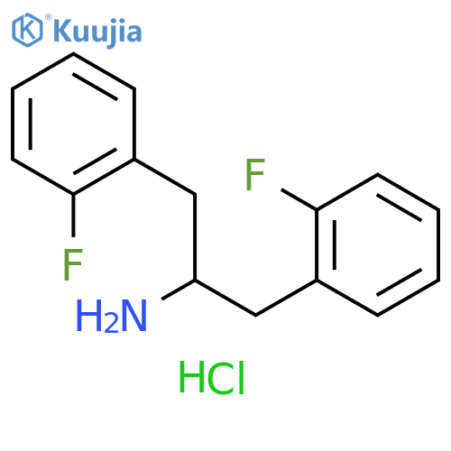 1,3-bis(2-fluorophenyl)propan-2-amine hydrochloride structure