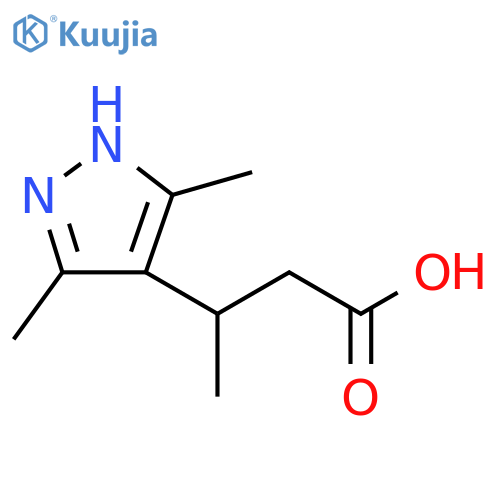 3-(3,5-dimethyl-1H-pyrazol-4-yl)butanoic acid structure