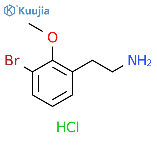 2-(3-bromo-2-methoxyphenyl)ethan-1-amine hydrochloride structure