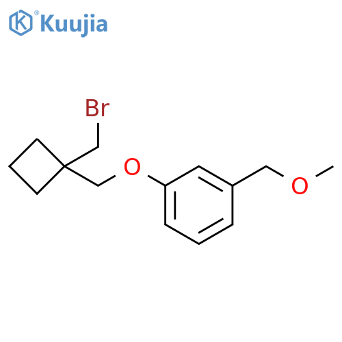 1-{[1-(bromomethyl)cyclobutyl]methoxy}-3-(methoxymethyl)benzene structure