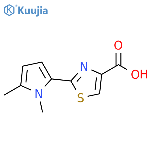 2-(1,5-dimethyl-1H-pyrrol-2-yl)-1,3-thiazole-4-carboxylic acid structure