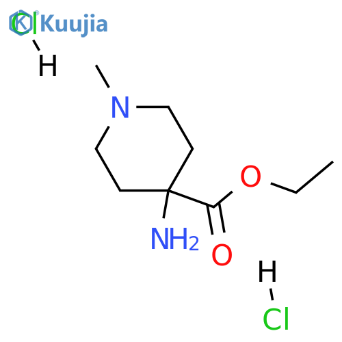 ethyl 4-amino-1-methylpiperidine-4-carboxylate dihydrochloride structure