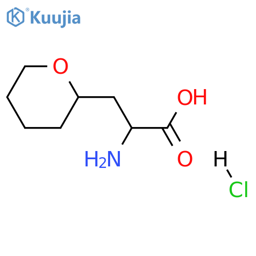 2-amino-3-(oxan-2-yl)propanoic acid hydrochloride structure
