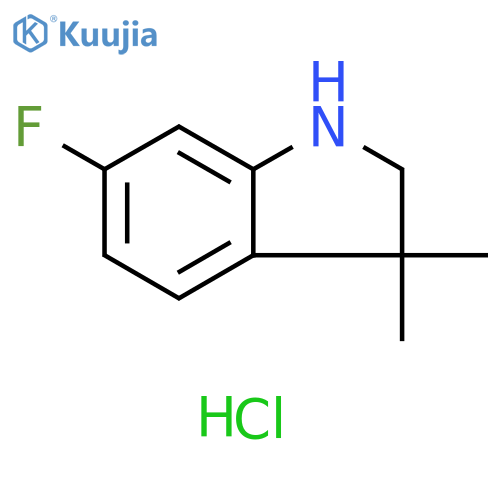 6-Fluoro-3,3-dimethyl-2,3-dihydro-1H-indole hydrochloride structure