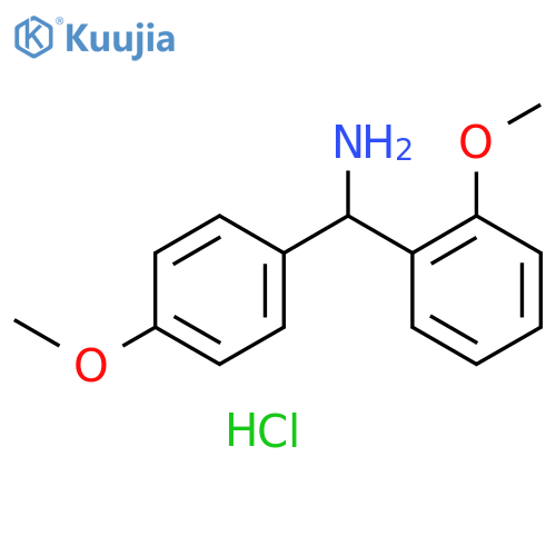 (2-methoxyphenyl)(4-methoxyphenyl)methanamine hydrochloride structure