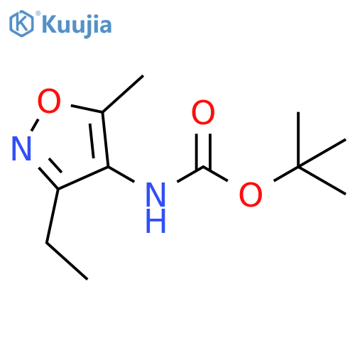 tert-butyl N-(3-ethyl-5-methyl-1,2-oxazol-4-yl)carbamate structure