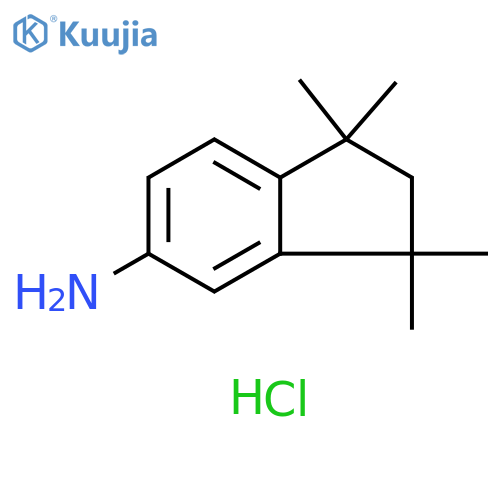 1,1,3,3-tetramethyl-2,3-dihydro-1H-inden-5-amine hydrochloride structure