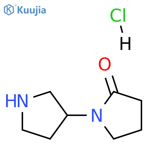 1-pyrrolidin-3-ylpyrrolidin-2-one;hydrochloride structure