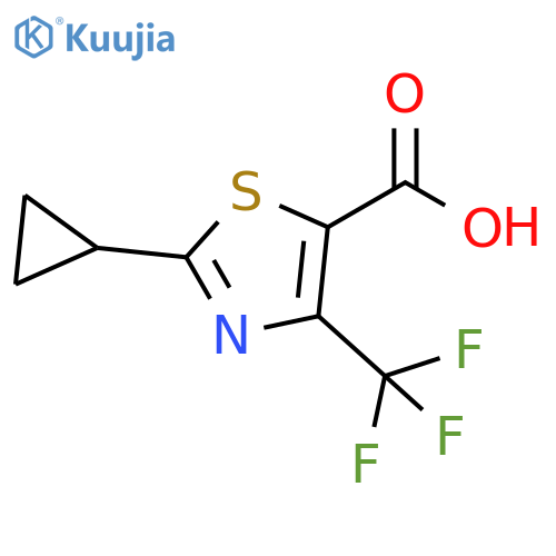 2-cyclopropyl-4-(trifluoromethyl)-1,3-thiazole-5-carboxylic acid structure