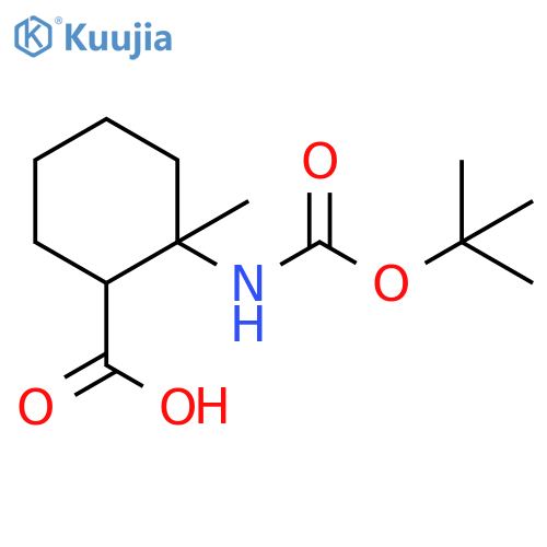 2-{[(tert-butoxy)carbonyl]amino}-2-methylcyclohexane-1-carboxylic acid structure